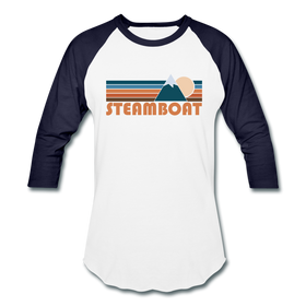 Steamboat, Colorado Baseball T-Shirt - Retro Mountain Unisex Steamboat Raglan T Shirt