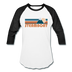 Steamboat, Colorado Baseball T-Shirt - Retro Mountain Unisex Steamboat Raglan T Shirt - white/black
