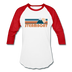Steamboat, Colorado Baseball T-Shirt - Retro Mountain Unisex Steamboat Raglan T Shirt - white/red
