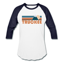 Truckee, California Baseball T-Shirt - Retro Mountain Unisex Truckee Raglan T Shirt - white/navy