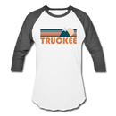 Truckee, California Baseball T-Shirt - Retro Mountain Unisex Truckee Raglan T Shirt - white/charcoal