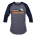 Truckee, California Baseball T-Shirt - Retro Mountain Unisex Truckee Raglan T Shirt - heather blue/navy