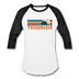 Telluride, Colorado Baseball T-Shirt - Retro Mountain Unisex Telluride Raglan T Shirt - white/black