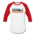 Telluride, Colorado Baseball T-Shirt - Retro Mountain Unisex Telluride Raglan T Shirt - white/red