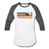 Tennessee Baseball T-Shirt - Retro Mountain Unisex Tennessee Raglan T Shirt - white/charcoal