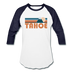 Tahoe, California Baseball T-Shirt - Retro Mountain Unisex Tahoe Raglan T Shirt - white/navy