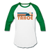 Tahoe, California Baseball T-Shirt - Retro Mountain Unisex Tahoe Raglan T Shirt - white/kelly green