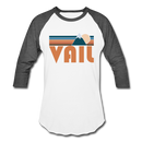 Vail, Colorado Baseball T-Shirt - Retro Mountain Unisex Vail Raglan T Shirt - white/charcoal