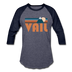 Vail, Colorado Baseball T-Shirt - Retro Mountain Unisex Vail Raglan T Shirt - heather blue/navy