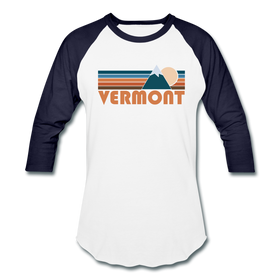 Vermont Baseball T-Shirt - Retro Mountain Unisex Vermont Raglan T Shirt