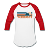 Vermont Baseball T-Shirt - Retro Mountain Unisex Vermont Raglan T Shirt