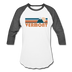 Vermont Baseball T-Shirt - Retro Mountain Unisex Vermont Raglan T Shirt - white/charcoal
