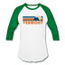 Vermont Baseball T-Shirt - Retro Mountain Unisex Vermont Raglan T Shirt - white/kelly green