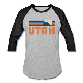 Utah Baseball T-Shirt - Retro Mountain Unisex Utah Raglan T Shirt