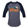 Utah Baseball T-Shirt - Retro Mountain Unisex Utah Raglan T Shirt