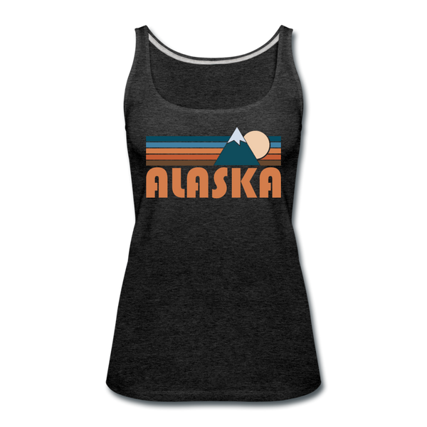 Alaska Women’s Tank Top - Retro Mountain Women’s Alaska Tank Top - charcoal gray