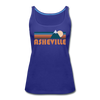 Asheville, North Carolina Women’s Tank Top - Retro Mountain Women’s Asheville Tank Top - royal blue