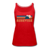 Asheville, North Carolina Women’s Tank Top - Retro Mountain Women’s Asheville Tank Top - red