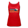 Asheville, North Carolina Women’s Tank Top - Retro Mountain Women’s Asheville Tank Top