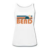 Bend, Oregon Women’s Tank Top - Retro Mountain Women’s Bend Tank Top - white
