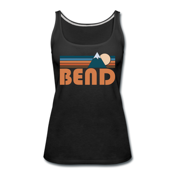 Bend, Oregon Women’s Tank Top - Retro Mountain Women’s Bend Tank Top - black