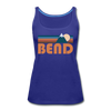 Bend, Oregon Women’s Tank Top - Retro Mountain Women’s Bend Tank Top - royal blue