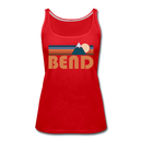 Bend, Oregon Women’s Tank Top - Retro Mountain Women’s Bend Tank Top - red