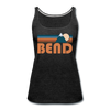 Bend, Oregon Women’s Tank Top - Retro Mountain Women’s Bend Tank Top - charcoal gray