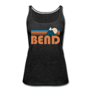 Bend, Oregon Women’s Tank Top - Retro Mountain Women’s Bend Tank Top - charcoal gray