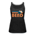 Bend, Oregon Women’s Tank Top - Retro Mountain Women’s Bend Tank Top - charcoal gray