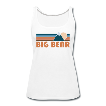 Big Bear, California Women’s Tank Top - Retro Mountain Women’s Big Bear Tank Top - white