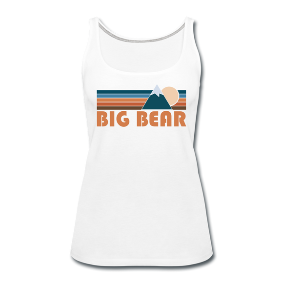 Big Bear, California Women’s Tank Top - Retro Mountain Women’s Big Bear Tank Top - white