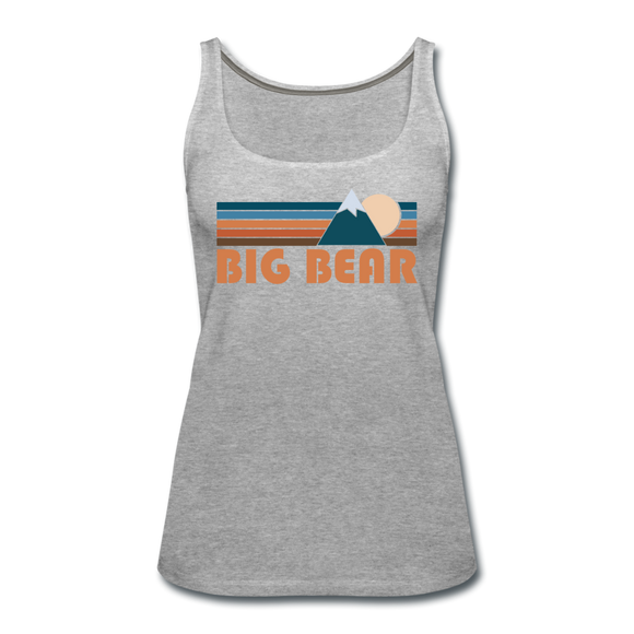 Big Bear, California Women’s Tank Top - Retro Mountain Women’s Big Bear Tank Top - heather gray