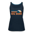 Big Bear, California Women’s Tank Top - Retro Mountain Women’s Big Bear Tank Top - deep navy