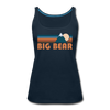 Big Bear, California Women’s Tank Top - Retro Mountain Women’s Big Bear Tank Top - deep navy