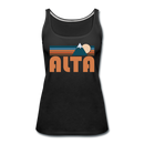Alta, Utah Women’s Tank Top - Retro Mountain Women’s Alta Tank Top - black