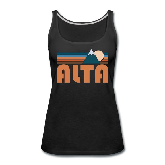 Alta, Utah Women’s Tank Top - Retro Mountain Women’s Alta Tank Top - black