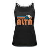 Alta, Utah Women’s Tank Top - Retro Mountain Women’s Alta Tank Top - black