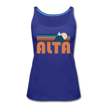 Alta, Utah Women’s Tank Top - Retro Mountain Women’s Alta Tank Top - royal blue