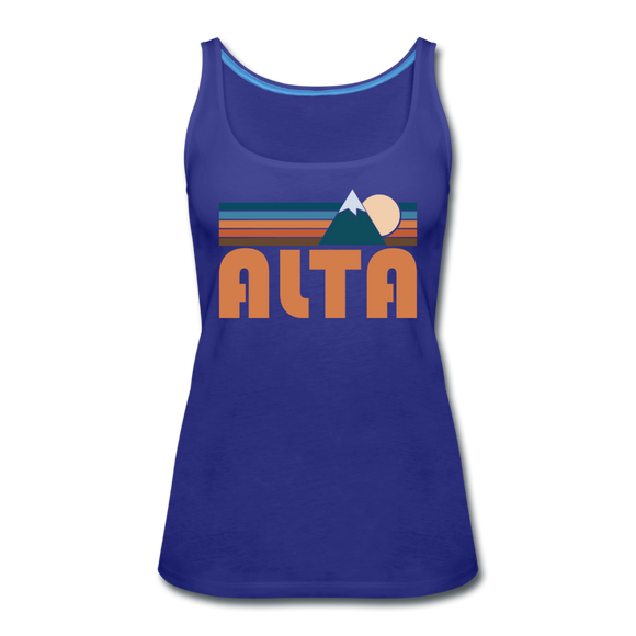 Alta, Utah Women’s Tank Top - Retro Mountain Women’s Alta Tank Top - royal blue