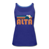 Alta, Utah Women’s Tank Top - Retro Mountain Women’s Alta Tank Top - royal blue