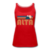 Alta, Utah Women’s Tank Top - Retro Mountain Women’s Alta Tank Top - red