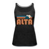 Alta, Utah Women’s Tank Top - Retro Mountain Women’s Alta Tank Top - charcoal gray