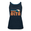 Alta, Utah Women’s Tank Top - Retro Mountain Women’s Alta Tank Top - deep navy