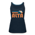 Alta, Utah Women’s Tank Top - Retro Mountain Women’s Alta Tank Top - deep navy