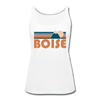 Boise, Idaho Women’s Tank Top - Retro Mountain Women’s Boise Tank Top - white