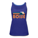Boise, Idaho Women’s Tank Top - Retro Mountain Women’s Boise Tank Top - royal blue
