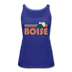 Boise, Idaho Women’s Tank Top - Retro Mountain Women’s Boise Tank Top - royal blue