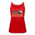 Boise, Idaho Women’s Tank Top - Retro Mountain Women’s Boise Tank Top - red