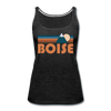 Boise, Idaho Women’s Tank Top - Retro Mountain Women’s Boise Tank Top - charcoal gray